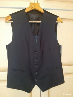Rococo black vest size M new with bow tie gift