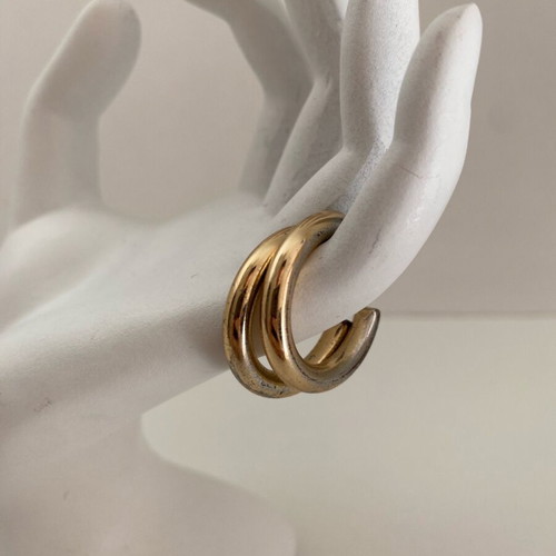 H&M hoop earrings used, gold coloured
