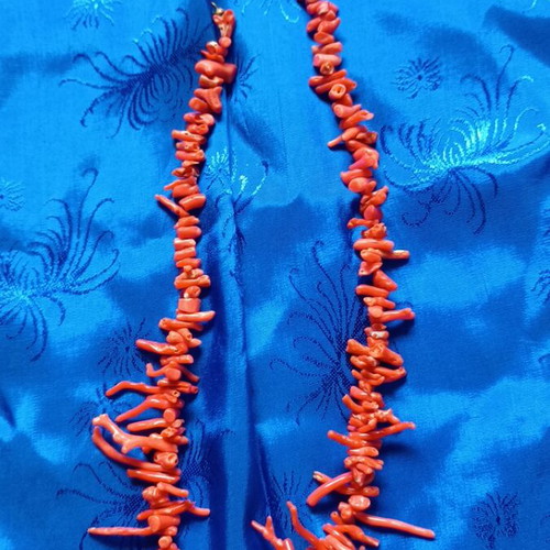 Vintage Statement Necklace from Red Coral Branches like new, boho style