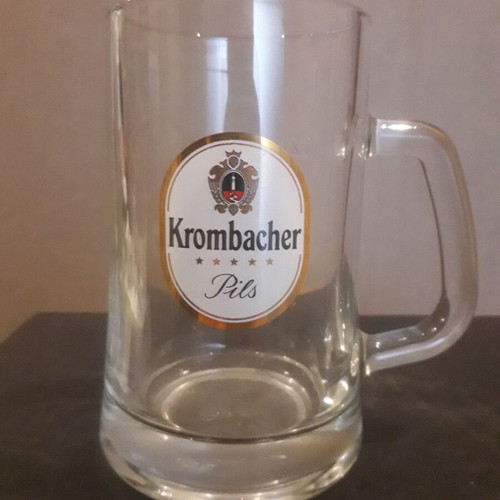 Krombacher 0.2 Beer Mug used, thick glass