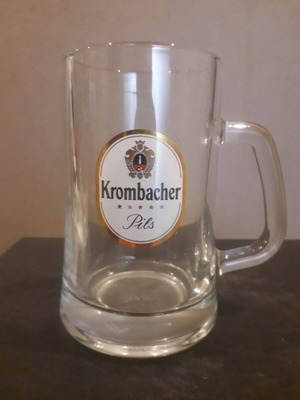 Krombacher 0.2 Beer Mug used, thick glass