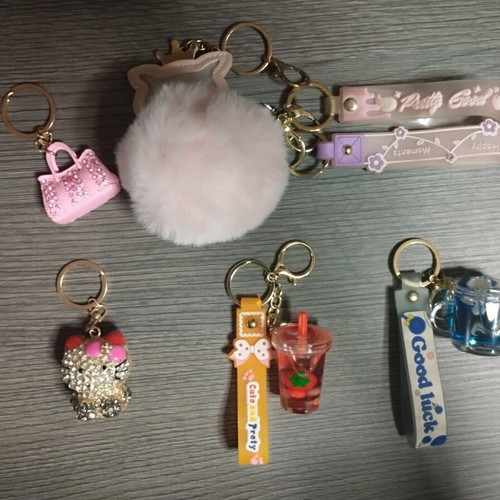 Keychain set like new, pack of 6, multicolored