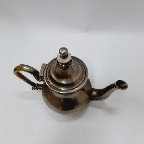 Vintage Moroccan silver-plated brass teapot