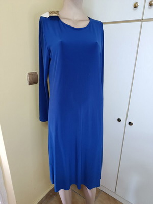Blue Royal Midi Dress New with Long Sleeve