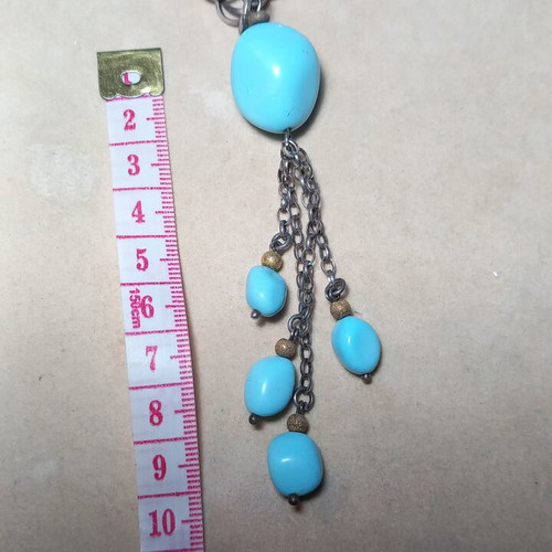 Silver necklace with turquoise stones new