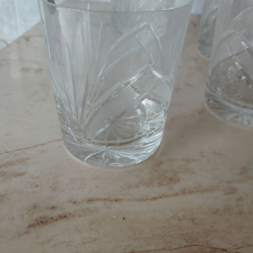 Crystal whiskey glasses new, set of 6