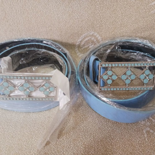 Turquoise belt, 2 pieces, 100 cm