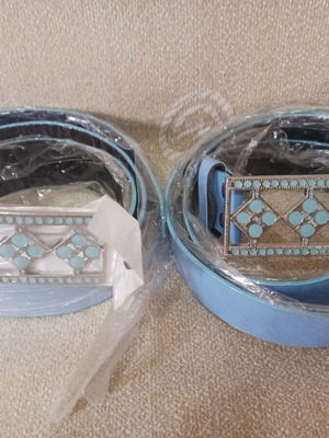 Turquoise belt, 2 pieces, 100 cm