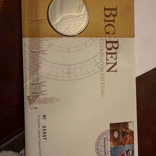 Big Ben Commemorative Medal Cover by Royal Mail and Royal Mint new
