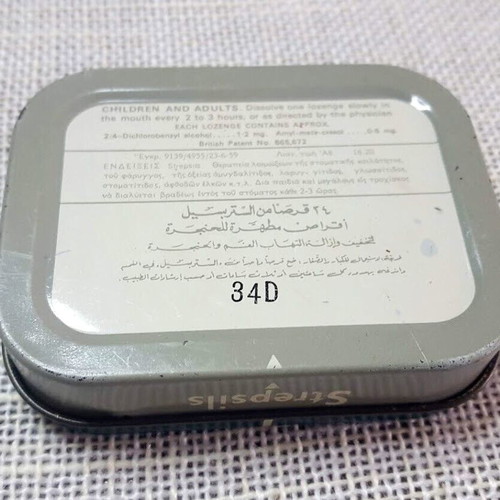 Vintage Strepsils Antiseptic Lozenges box used