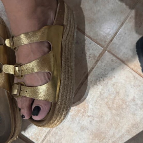 Jeffrey Campbell slippers size 40 used, gold color