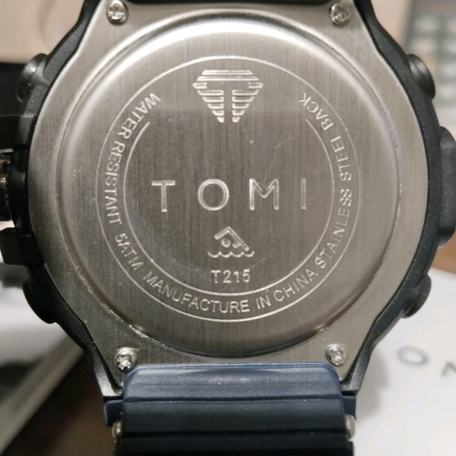 TOMI digital chronograph watch 50m waterproof