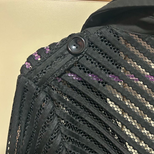 Minus perforated black trench coat like new