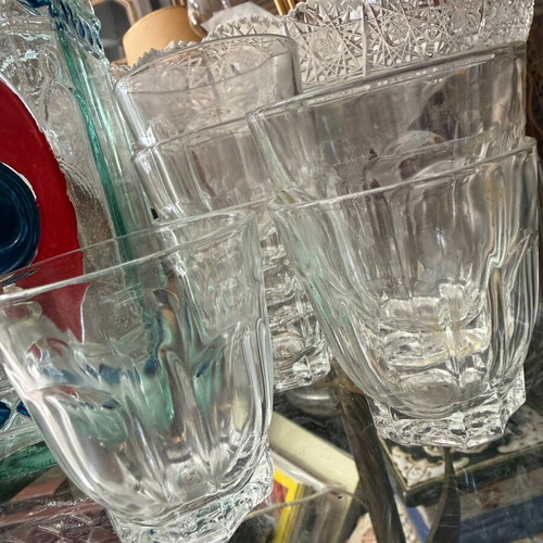 Set for tsipouro or ouzo used, 8 glasses, traditional serving set