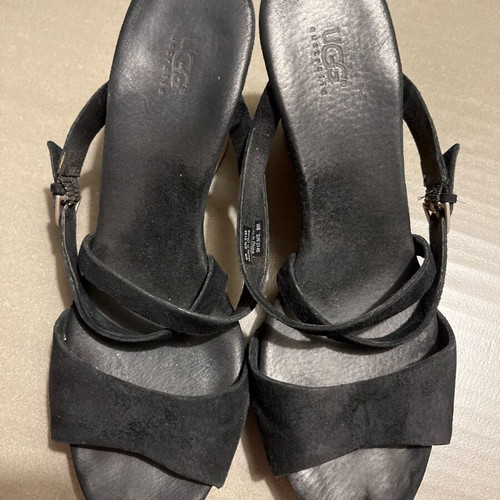 Ugg Australia black suede sandals used, size 39