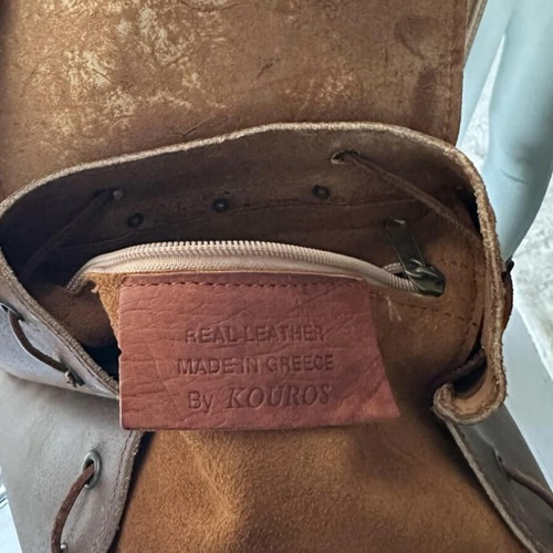 Leather backpack like new, brown