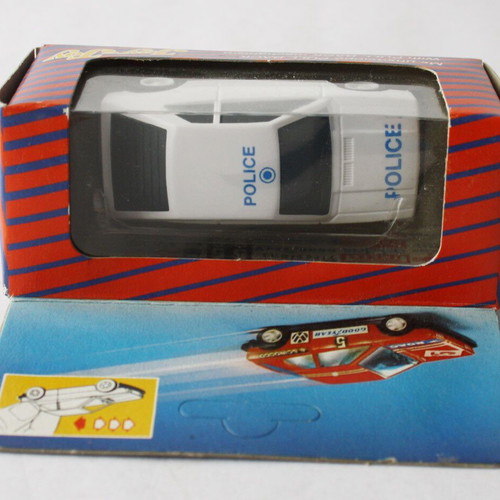 Vintage 70's Joy Toy No7 Scirocco VW police car with pull back mechanism new