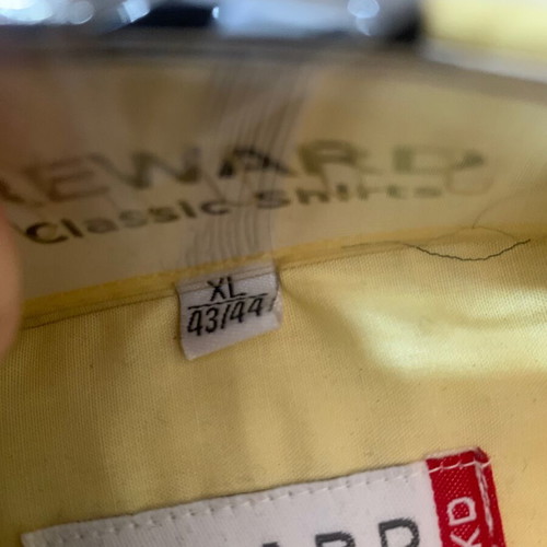 Men's short-sleeve shirt XL yellow new 43-44