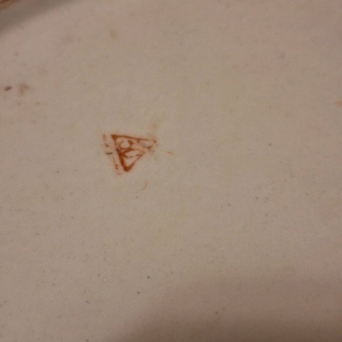 Tsatsouma large plate with Japanese dynasty cross like new 31 cm