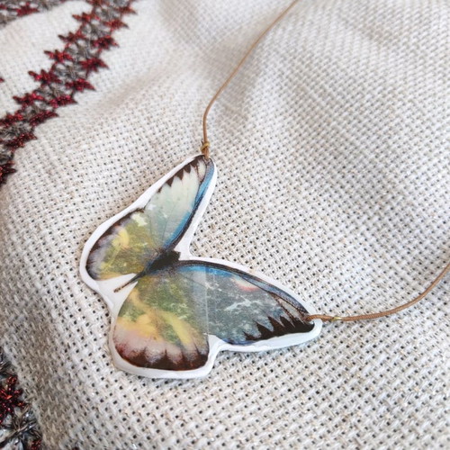 Butterfly necklace handmade made to order, adjustable length