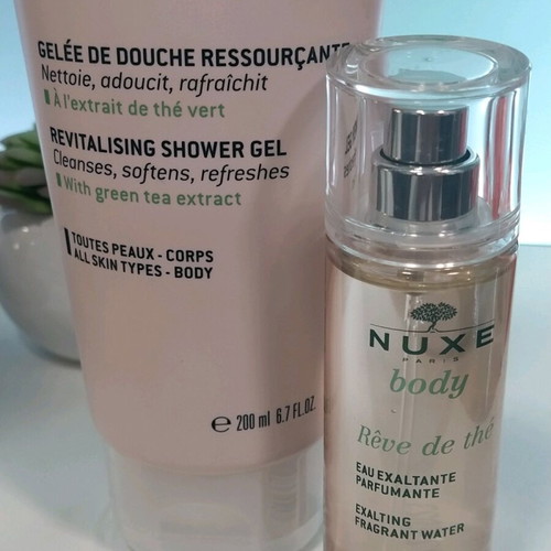 Nuxe Reve de thé shower gel and perfume set new