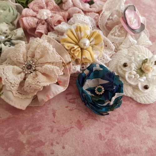 Handmade flowers for crafts new, all together