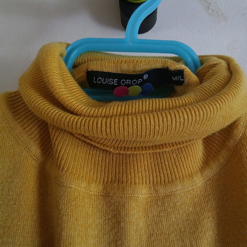 Knitted sleeveless turtleneck Luise Orop like new, yellow