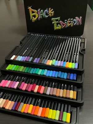 Faber-Castell Black Edition pencil case 100 pencils like new