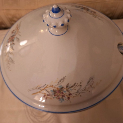 Russian porcelain dinnerware set 1890 vintage like new with hand painting