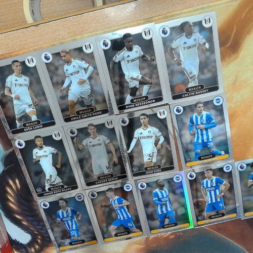 Topps Merlin Premier League Trading Cards 2026 lot of 12, near mint