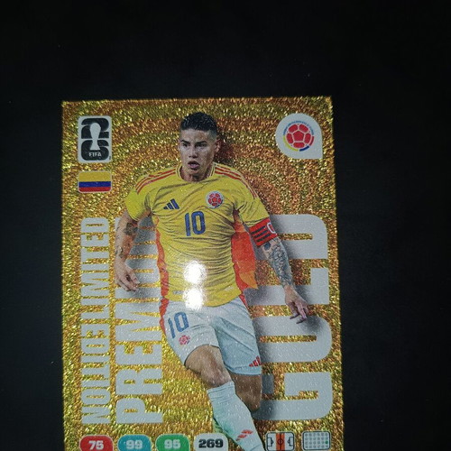 James Rodríguez Premium Gold Limited Edition card from Panini Adrenalyn XL