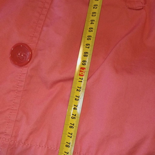 Pink cotton trench coat size Large in like new condition