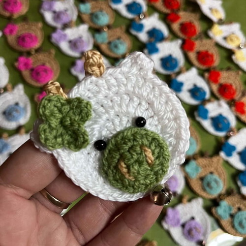 Crochet cow keychain or magnet new
