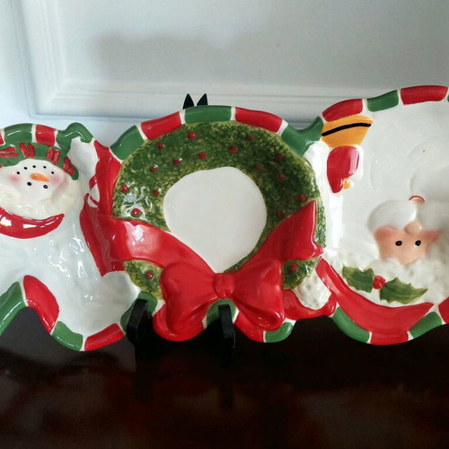 Christmas platter like new for fruits and nuts