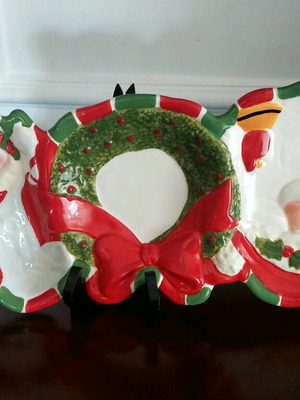 Christmas platter like new for fruits and nuts