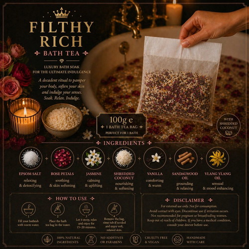 Bath tea bag Filthy rich new