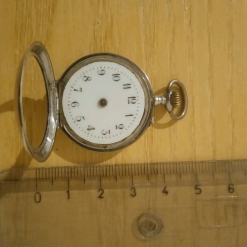Vintage women's pocket watch silver 800 used, needs repair