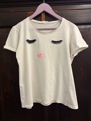 T-Shirt Pink Woman μεταχειρισμένο, μέγεθος XL, με στάμπα