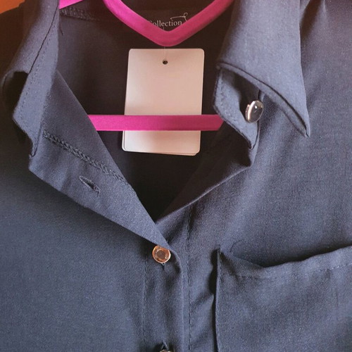 Black women's shirt new with gold buttons