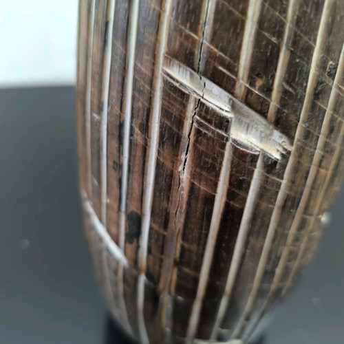 Wooden candlestick used