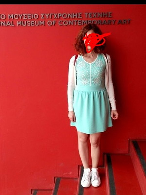 Kling dress used, green, size S