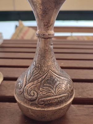 Silver 925 Vase, Handmade Vintage, 16cm