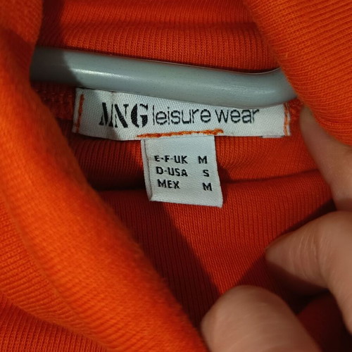MNG orange cotton turtleneck top like new