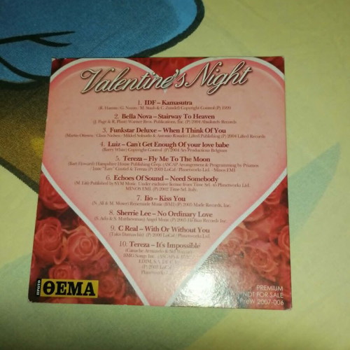 Valentine's Night promo CD like new, blues genre