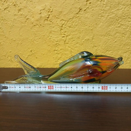 Blown Glass Fish used with colorful design