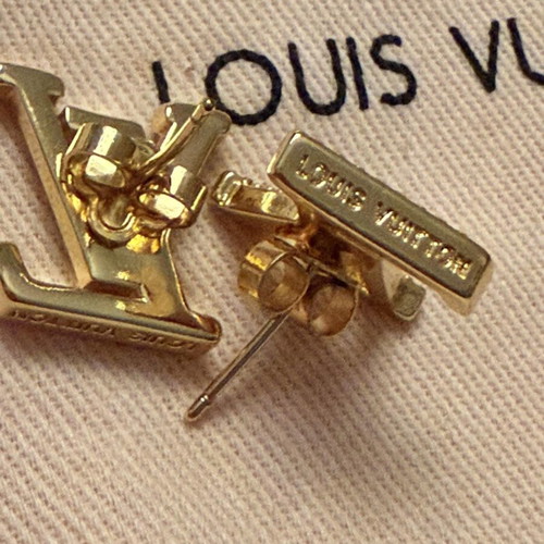 Louis Vuitton earrings gold tone new