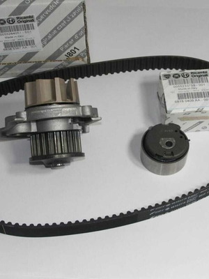 Timing belt set with water pump and tensioner for Fiat 1.2 & 1.4 8V FIRE engines new