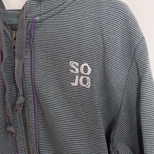 Bershka Zip Hoodie 00s Large used, gray