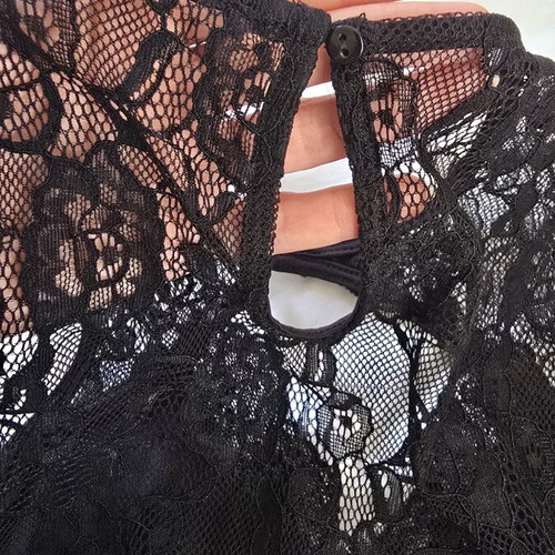 Stradivarius lace bodysuit, black, size S