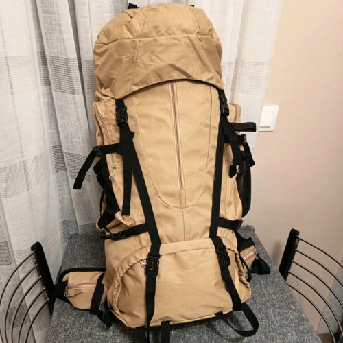 VidaXL Hiking Backpack 80L with Breathable Mesh, New